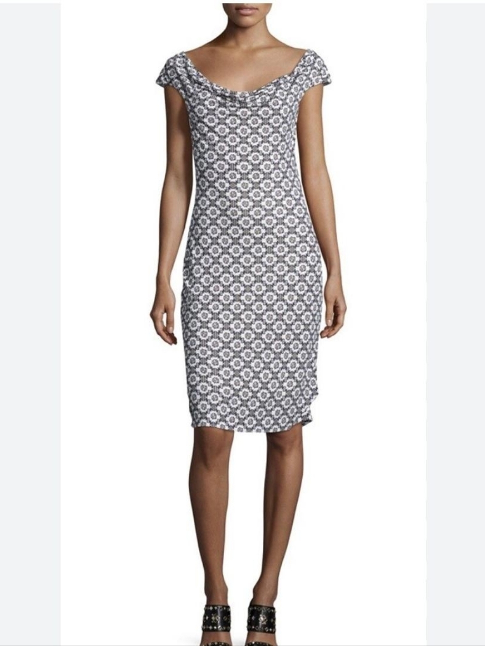 Tory Burch Cowl neck cap sleeve dress S